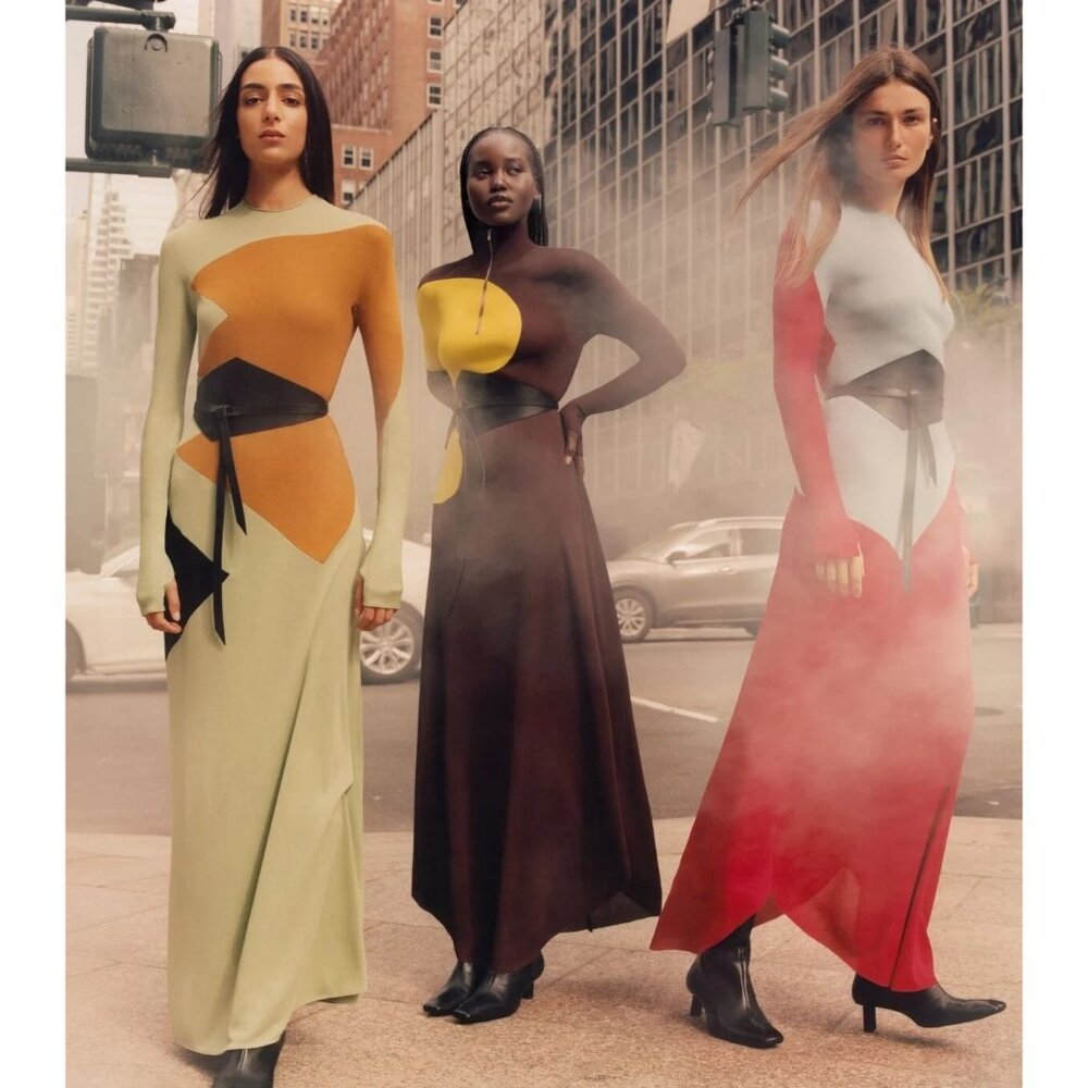 T-199. Tory Burch Color Block Honeycomb Jersey Dr… - image 5